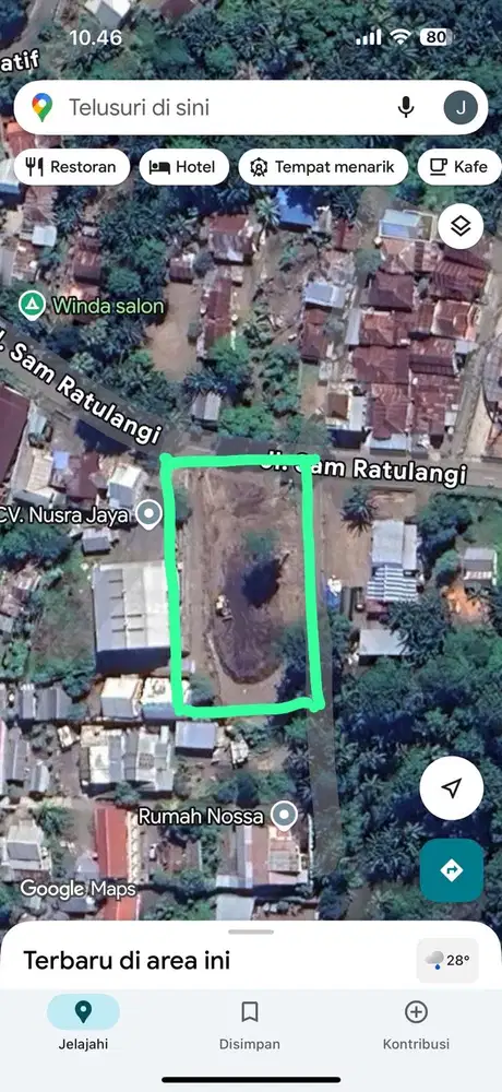 Tanah dijual, daerah berkembang