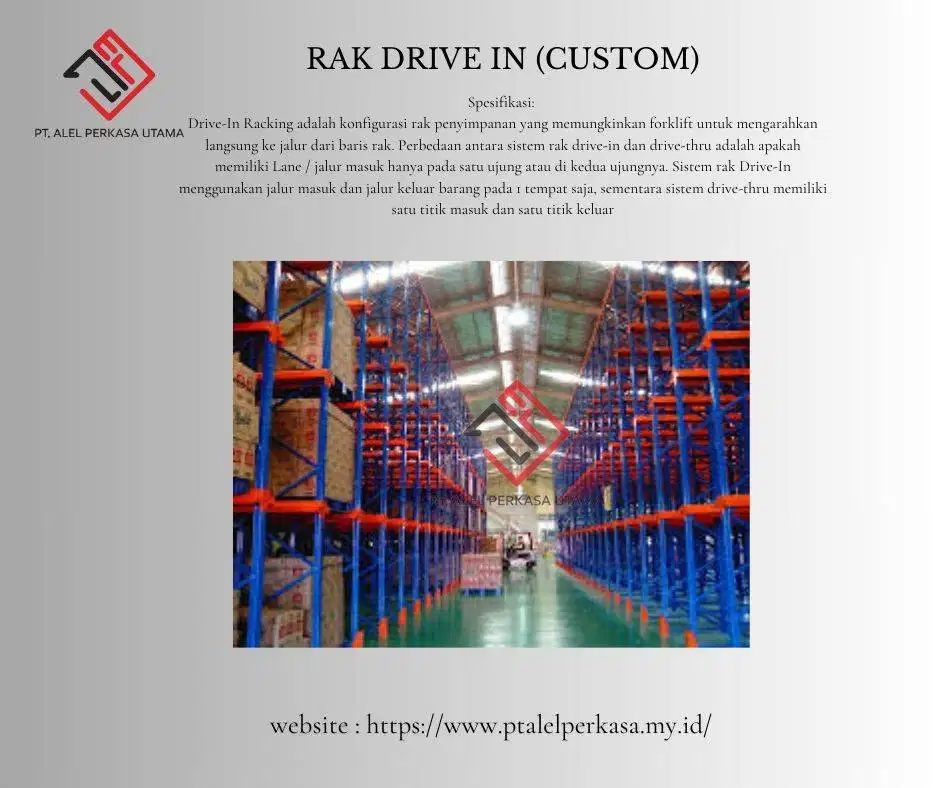 Rak Drive In Custom untuk Gudang Efisien