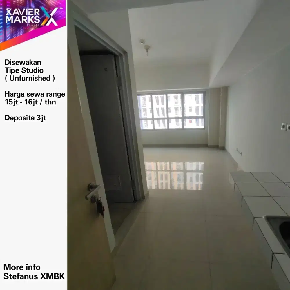 Disewakan Apartemen Springlake View Summarecon Bekasi tipe Studio