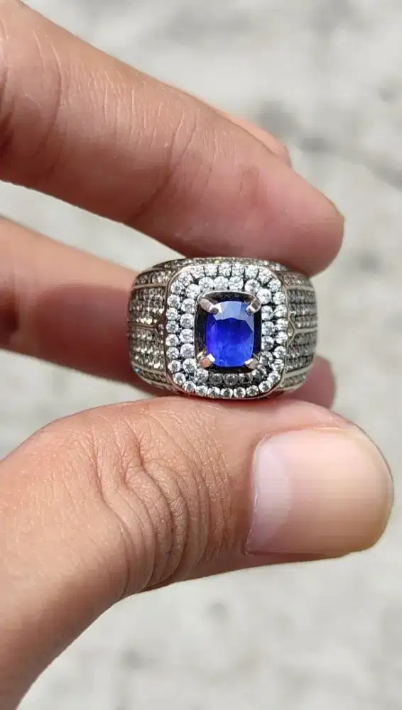 Blue Sapphire Srilanka Ring Perak