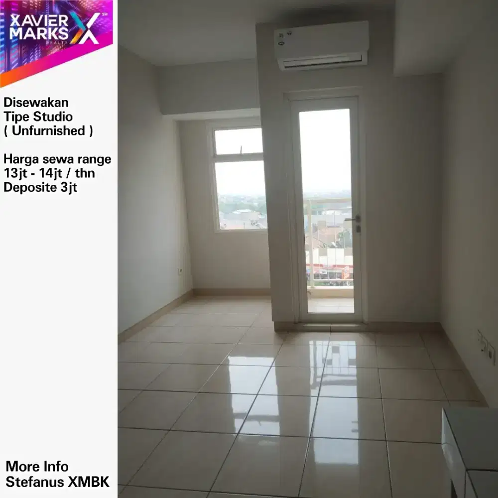 Disewakan Apartemen Springlake Summarecon tipe Studio Unfurnished