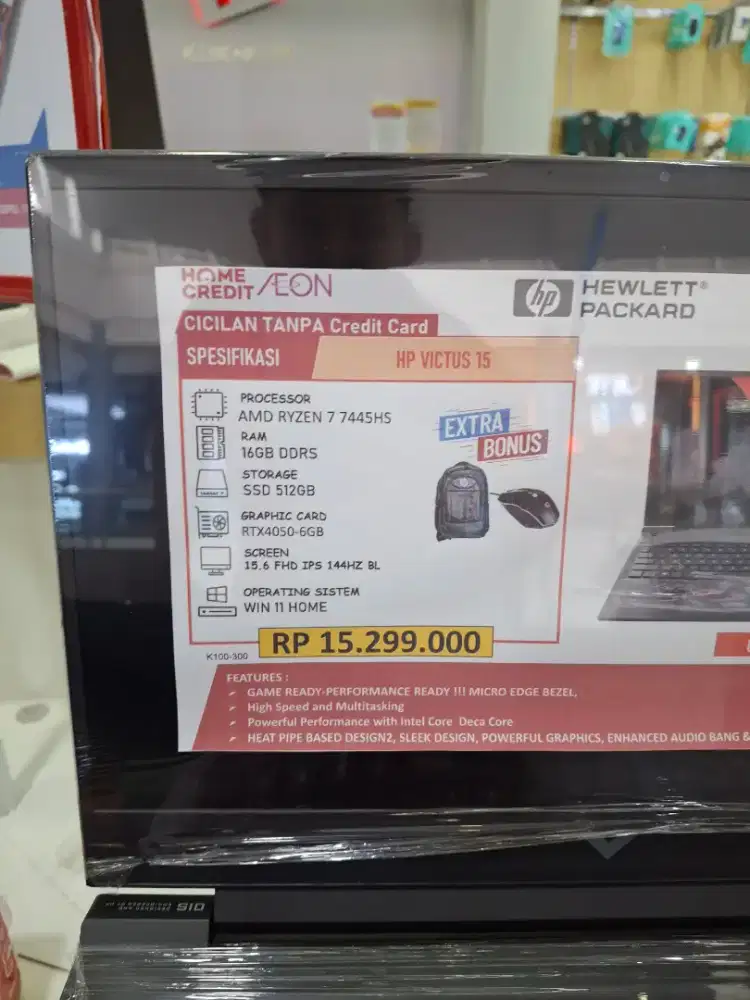 Laptop HP VICTUS 15 promo cicilan 0% tanpa kartu debit