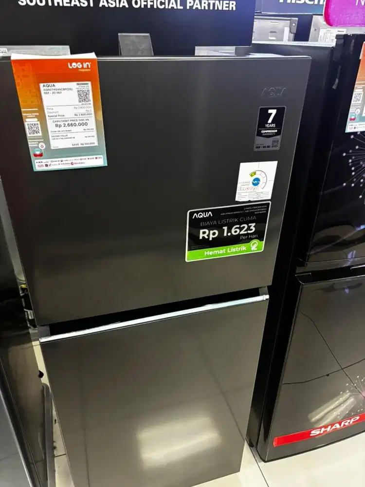 Lemari Es Aqua AQRDTM245