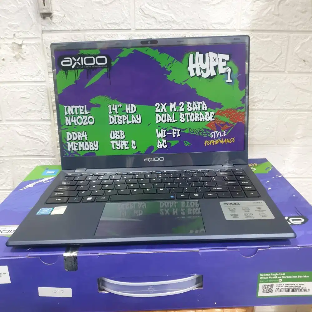Cash / Kredit Laptop Axioo Hype 1 N4020 Ram 8 GB SSD Garansi Resmi