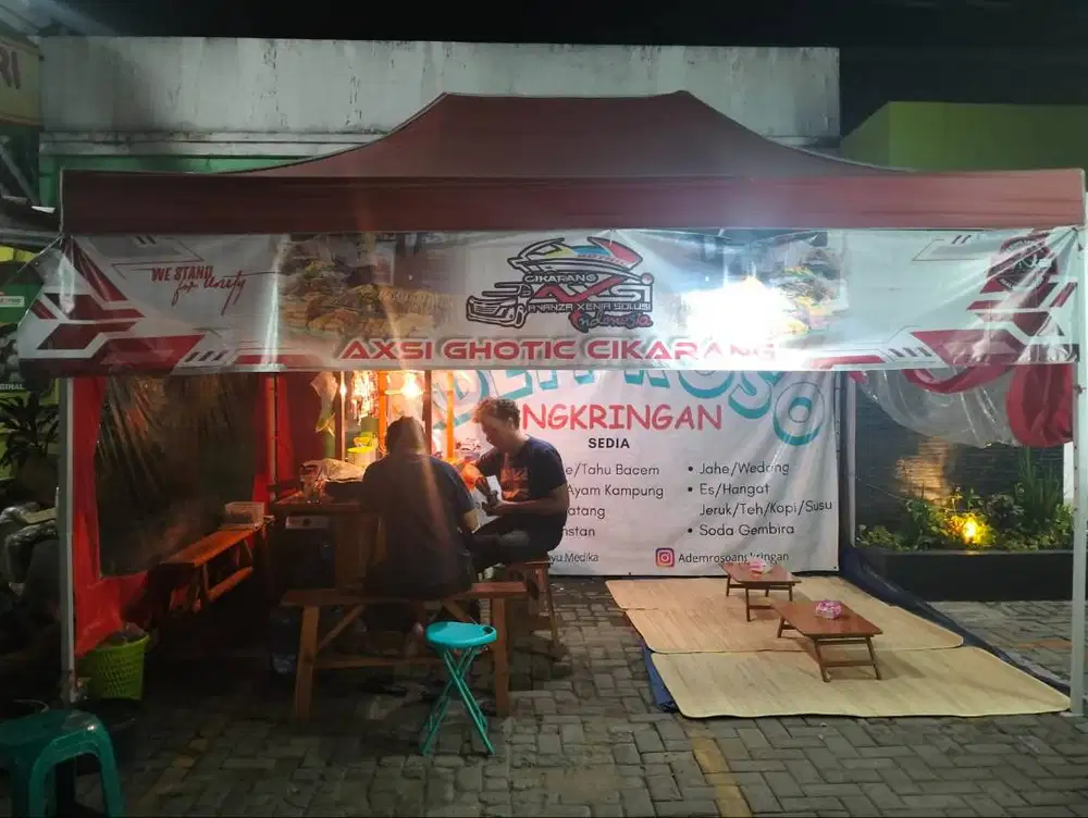 Gerobak Angkringan Paket Usaha + Tenda(Baru)