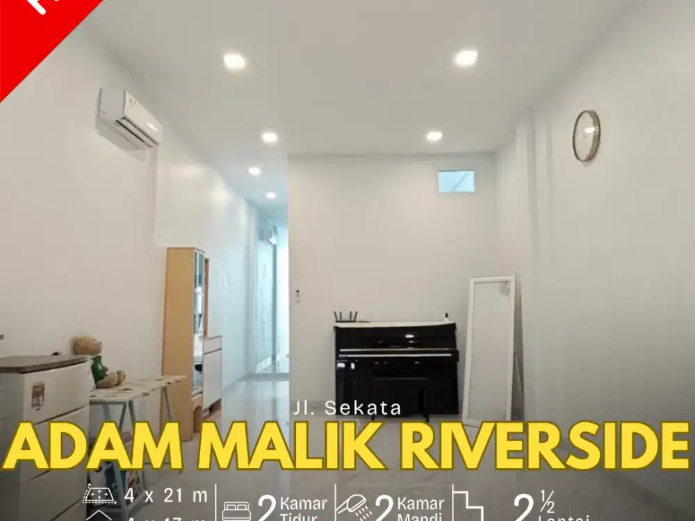 Jual Rumah Baru Renovasi di Komplek Adam Malik Riverside Medan Jalan Sekata