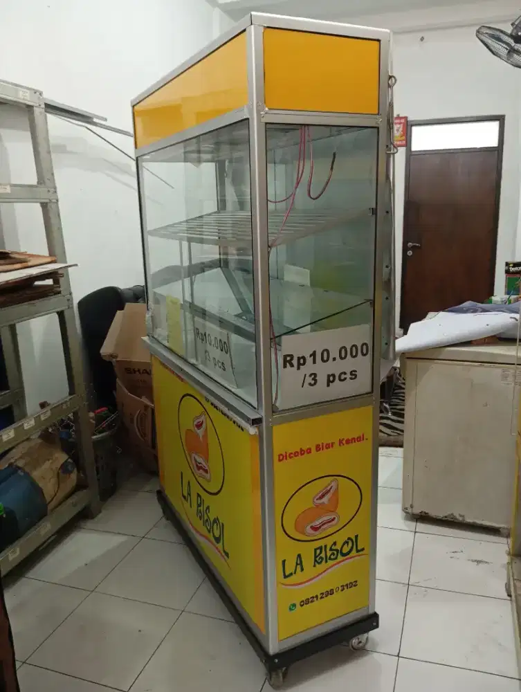 Gerobak / Etalase Gorengan, kue dsb (nego sampe deal)