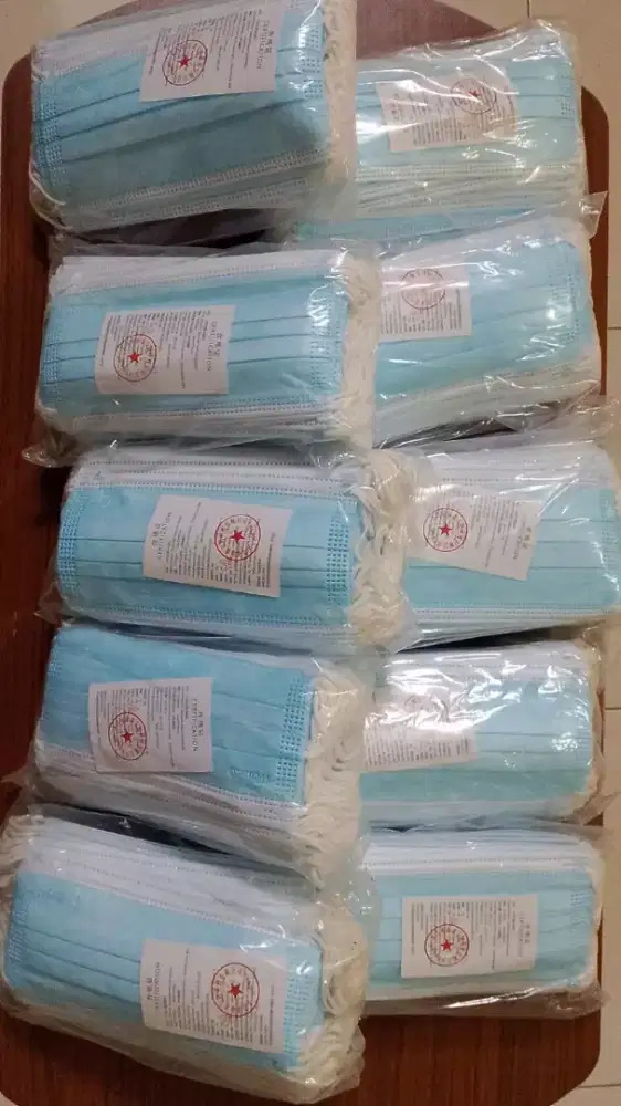 Masker kesehatan 3ply, ngabisin stok