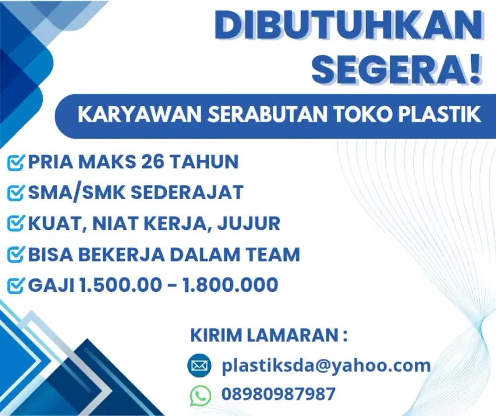 Karyawan Toko Plastik