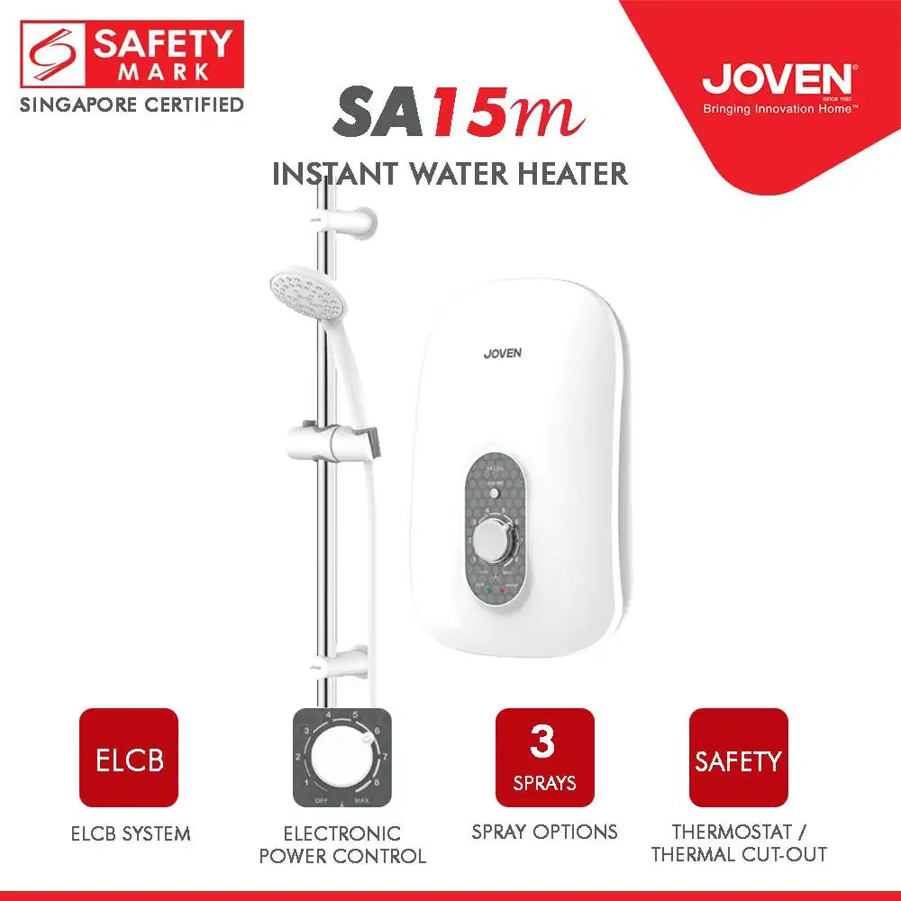 Instant Water Heater SA15M (PUTIH) With ELCB