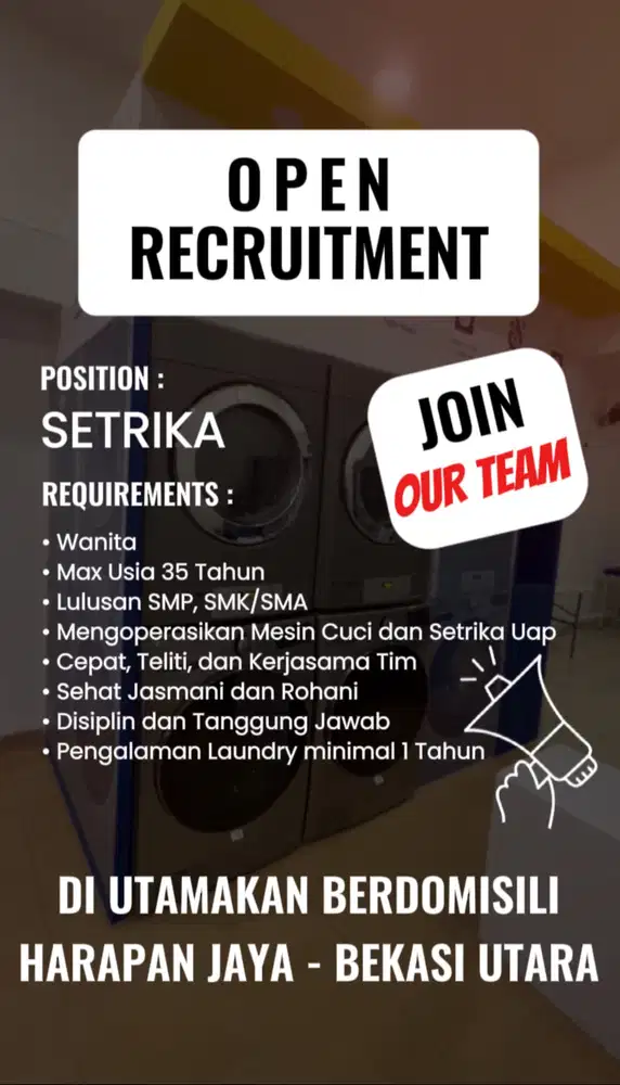 CUCI SETRIKA LAUNDRY *URGENT