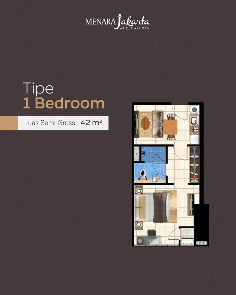 Apartment Menara Jakarta at Kemayoran Azure Condominium SEA VIEW