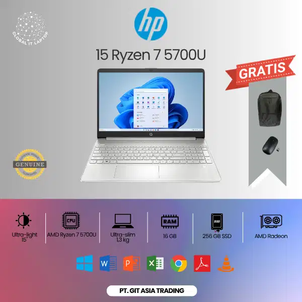 HP 15 RYZEN 7 5700U