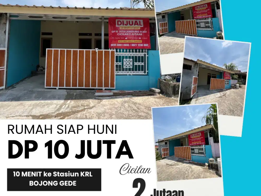 Rumah Rasa Baru Cicilan 2 Jutaan Dekat Stasiun Bojong Gede