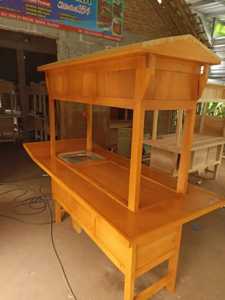 Sedia Gerobak Angkringan, Bakso Mie Ayam, Bubur, Sate, Soto, Pecel dll