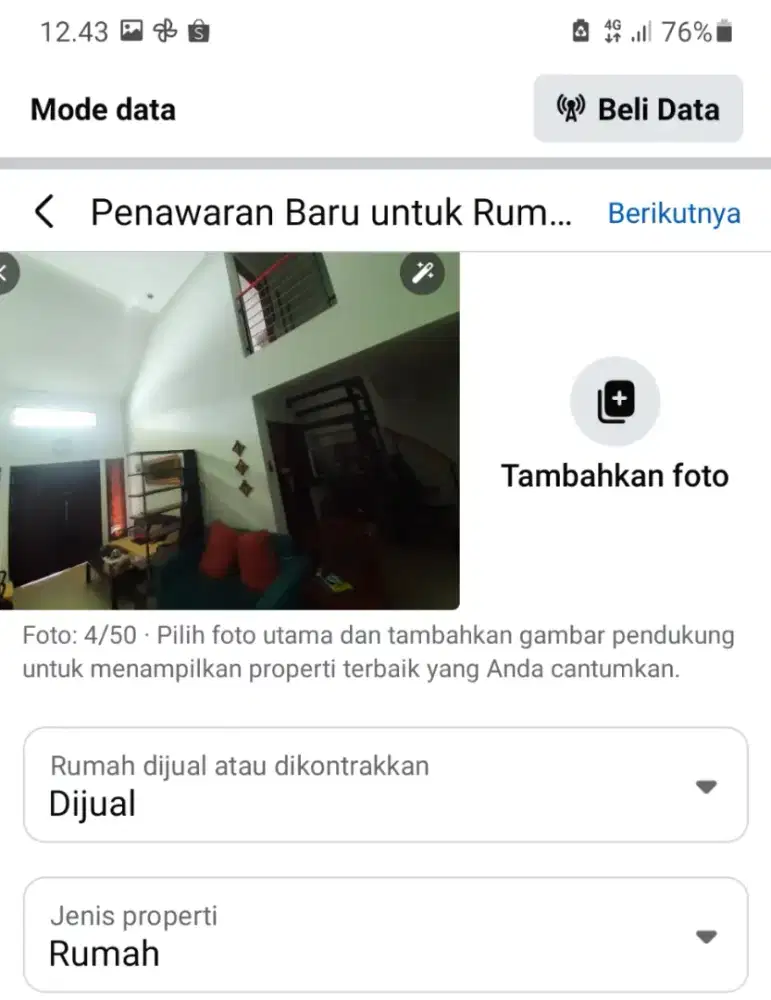 Rumah di jual cepat Bukit indah serua