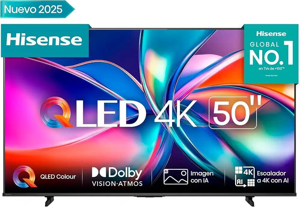 QLED TV HISENSE 4K AI VIDAA TV 50 INCH - 50 Q6Q FREE BRACKET