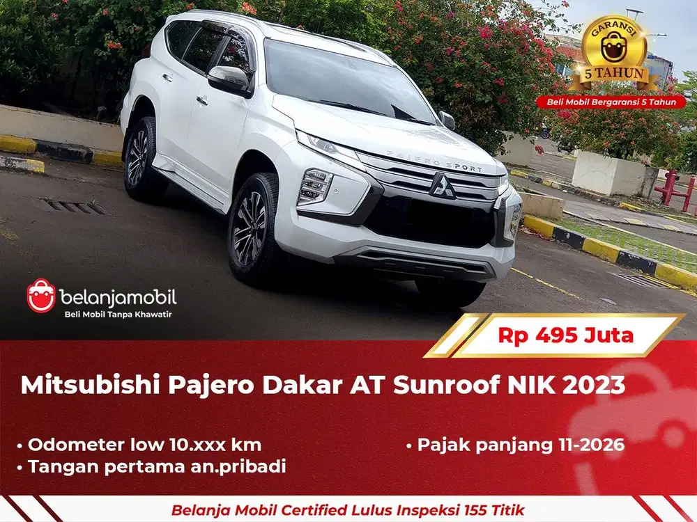 [ GARANSI 5TH ] Mitsubishi Pajero Dakar AT Sunroof 2023 2024