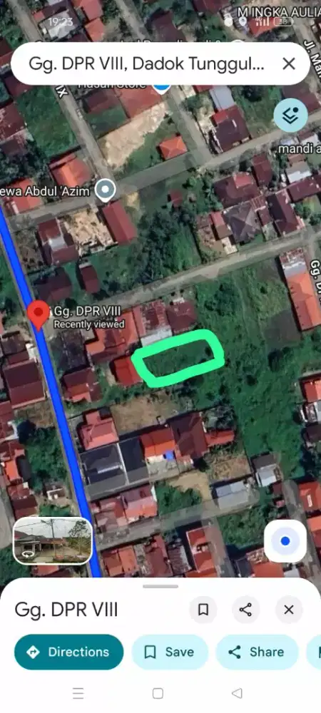 Dijual Tanah SHM Dadok Tunggul Hitam