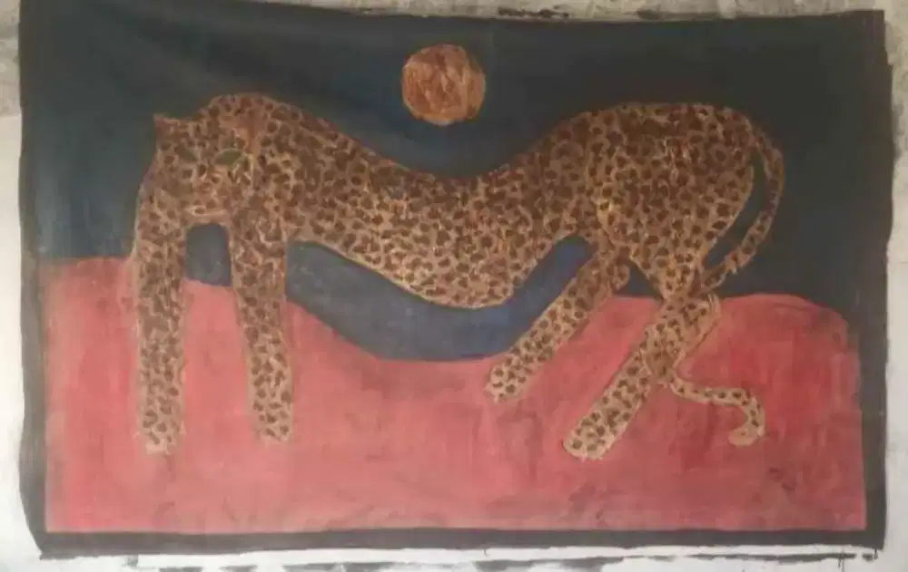 Lukisan Dekorasi Repro Super Besar. Macan