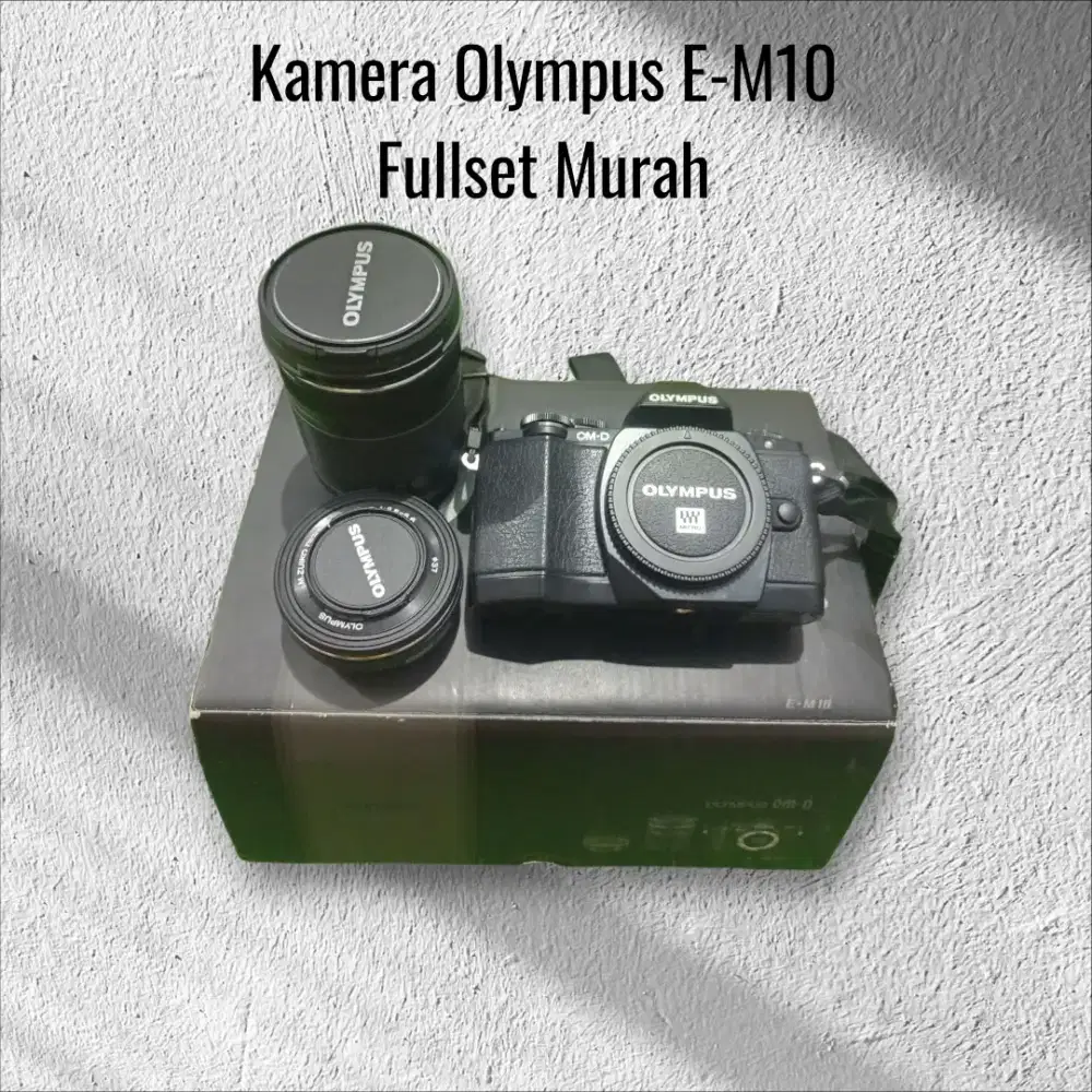 Kamera Olympus E-M10 plus 2 Lensa Kit Murah