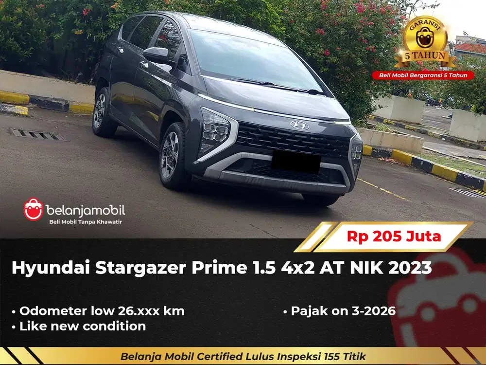 [ GARANSI 5TH ] Hyundai Stargazer Prime 1.5 4x2 AT 2023/2024