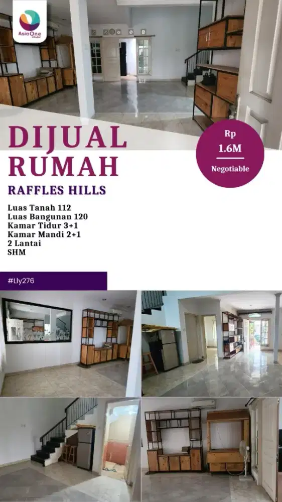 Dijual cepat rumah diperumahan Raffless hills Cibubur