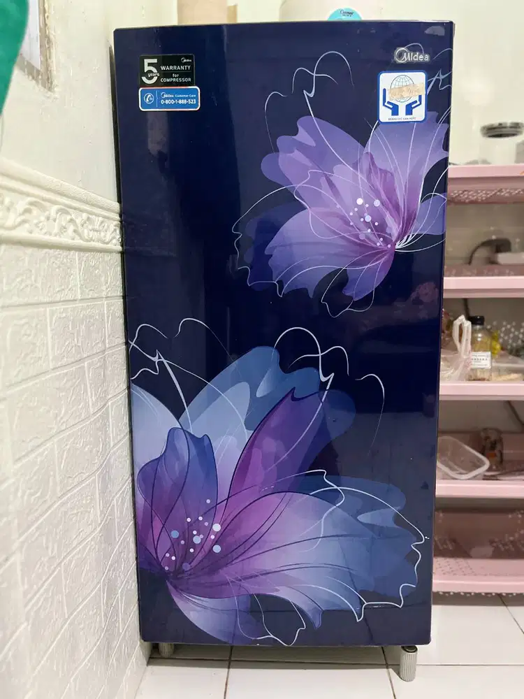 Kulkas 1 Pintu MIDEA HS-235 HB (Blue) Dua Tahun Pemakaian
