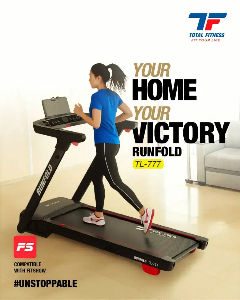 Promo Treadmill Merk Total Fitness Runfold TL-777
Running Made Easy
