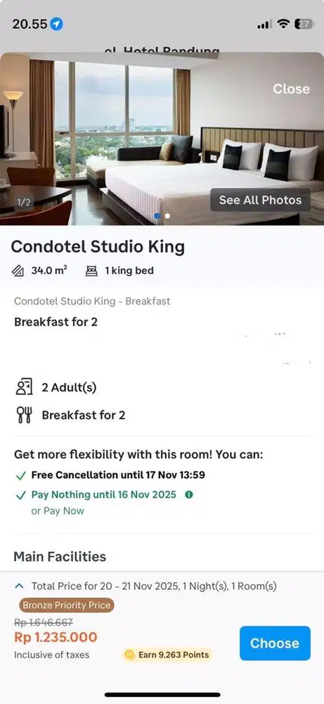 [NORMALNYA 1,2jt] VOUCHER EL HOTEL BANDUNG (BISA JALAN KAKI KE BRAGA)