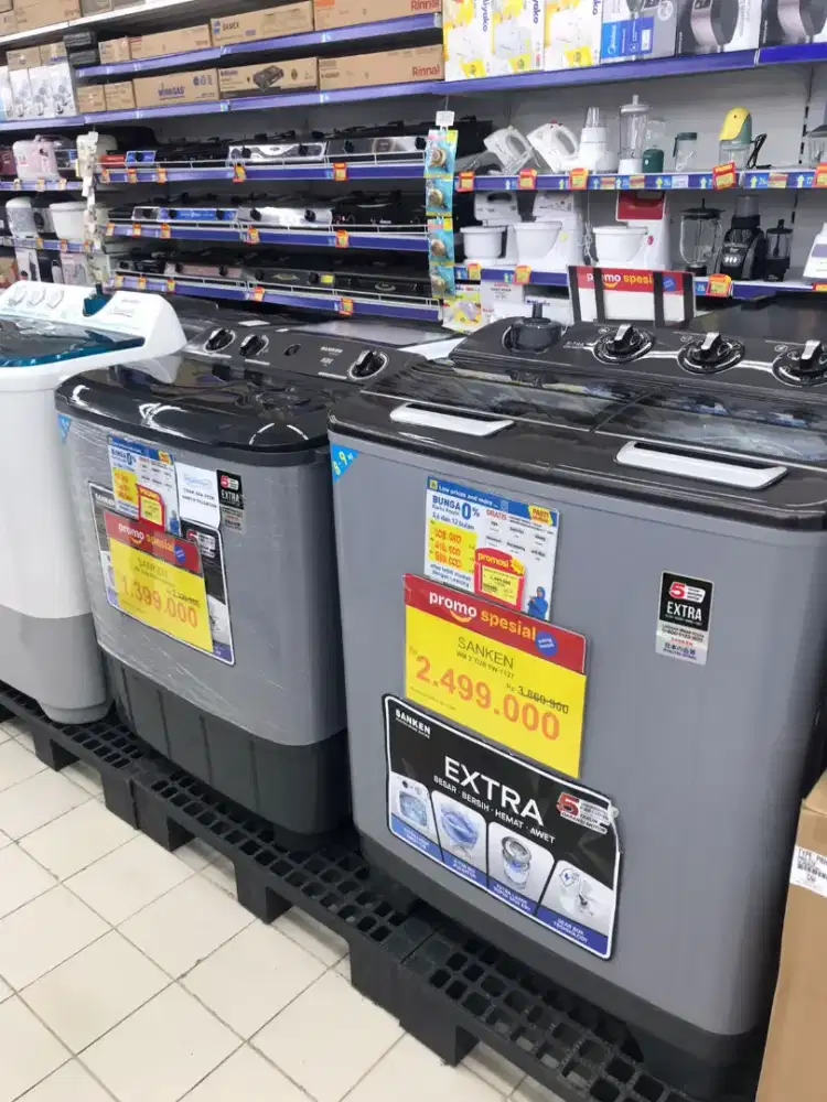 Kredit Mesin cuci dua tabung potongan harga