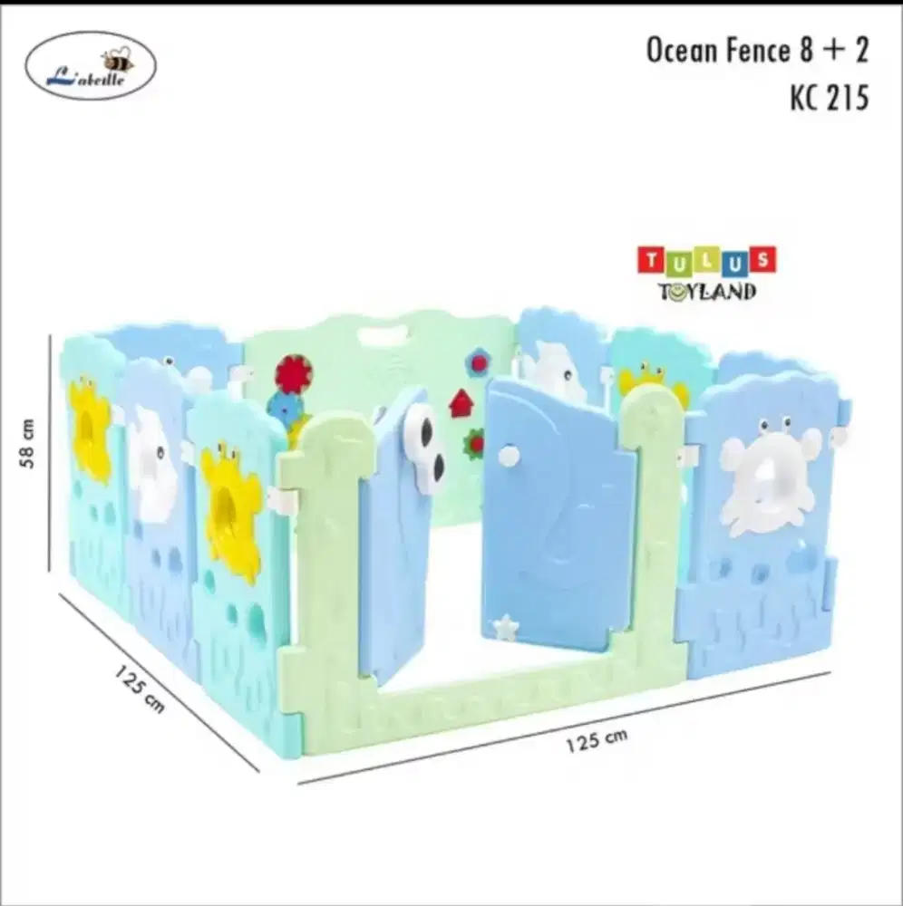 Labeille Pagar Pengaman Anak Pagar Bayi Play yard playpen bermain