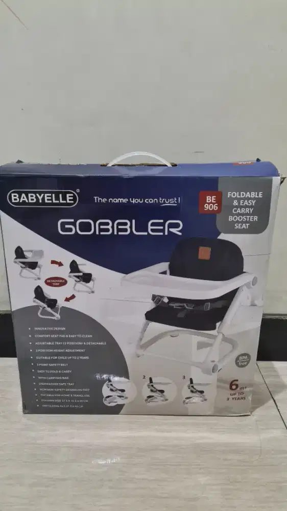 BabyElle booster Foldable & Easy Carry Booster Seat Gobbler BE-906