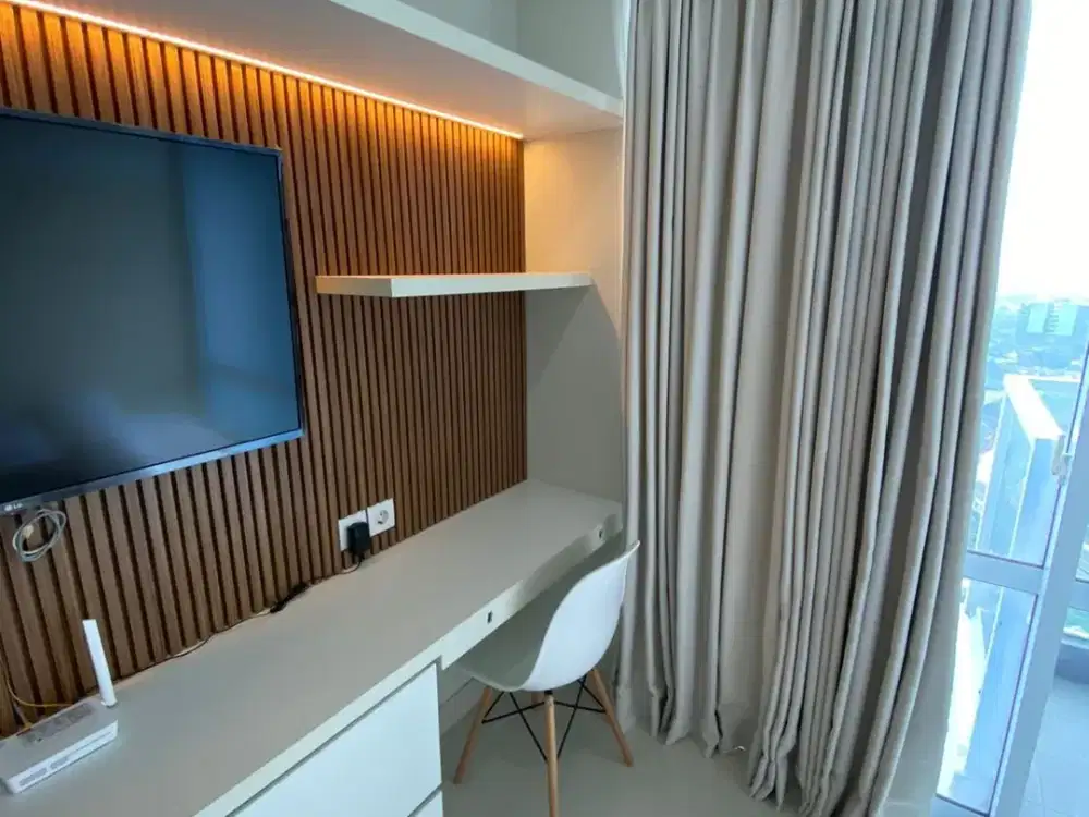 Disewakan Apartemen Puri Mansion Tipe Favorit Studio 21 m2 Furnish Interior Estetik Senada Harga Termurah Siap Huni
