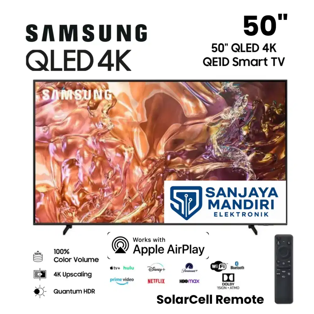 SAMSUNG QLED 4K 50 Smart TV TizenOS QA50QE1D 4K Smart QuantumDot HDR