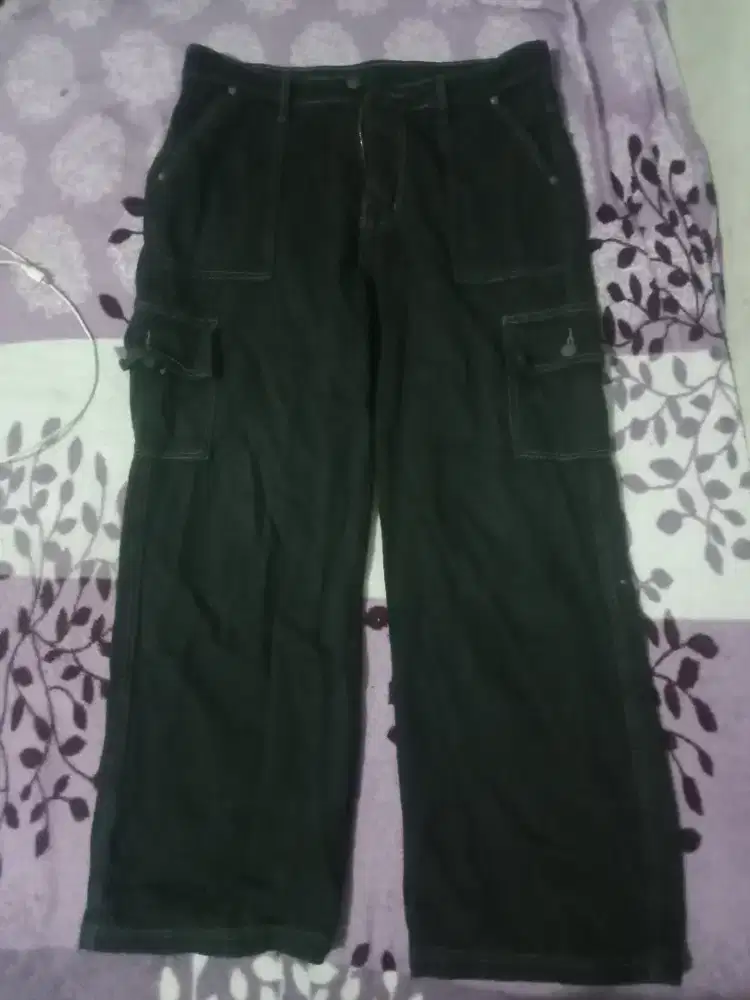 CELANA DENIM BAGGY CARGO