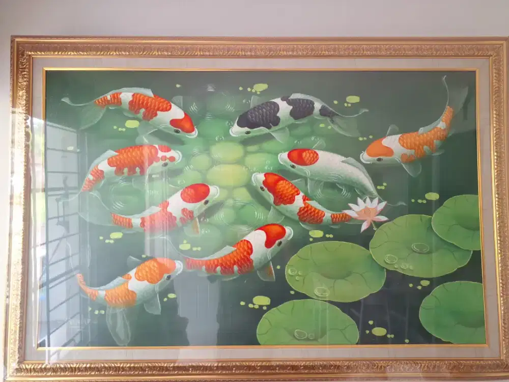 Lukisan hoki 9pcs ikan koi