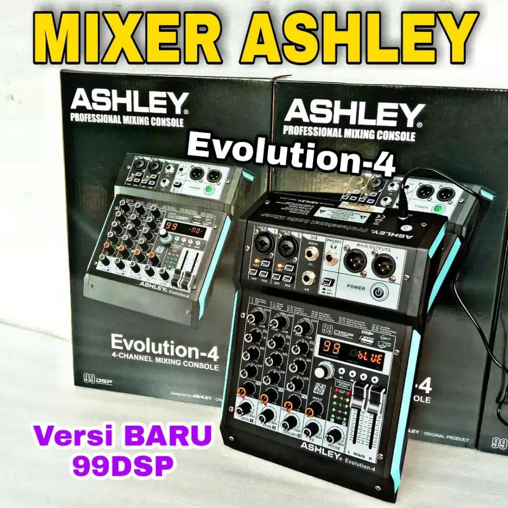 MIXER ASHLEY EVOLUTION 4 VERSI TERBARU 99DSP ORIGINAL BLUETOOTH MP3