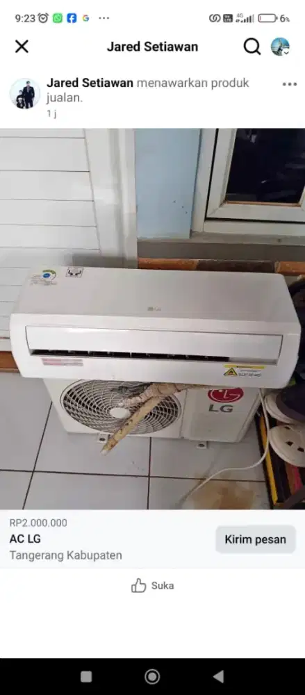 AC LG PRODUKSI 2024 BEKAS SEPERTI BARU