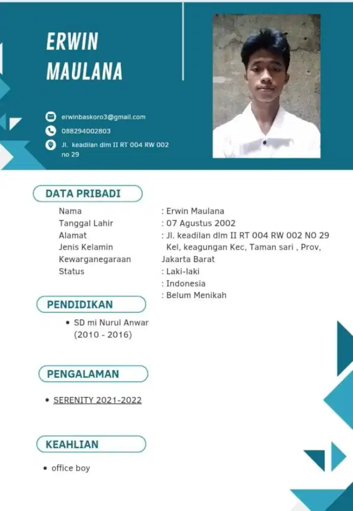 Mencari pekerjaan sebagai office boy spa