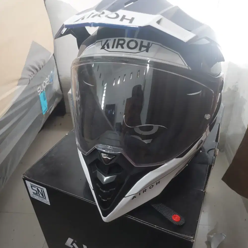 Airoh Commander 2 Reveal Blue Gloss  Double Visor ( L)