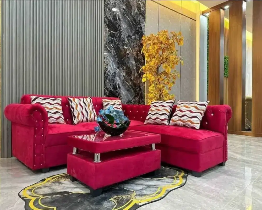 Sofa L kancing modern