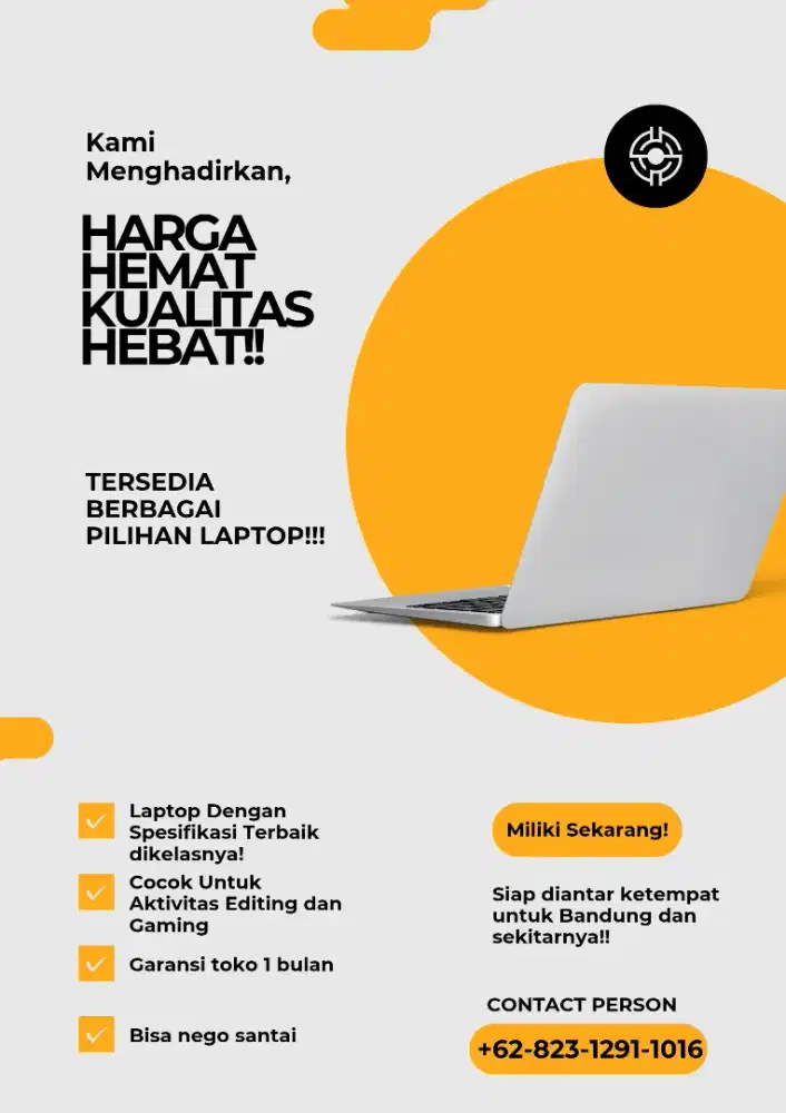 Menjual berbagai macam jenis laptop.