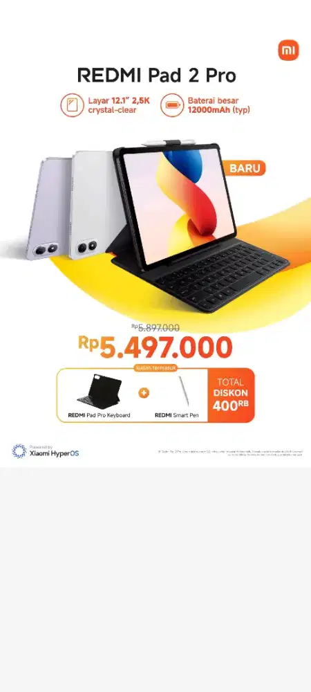 Redmi pad pro new lengkap keybod dan pen