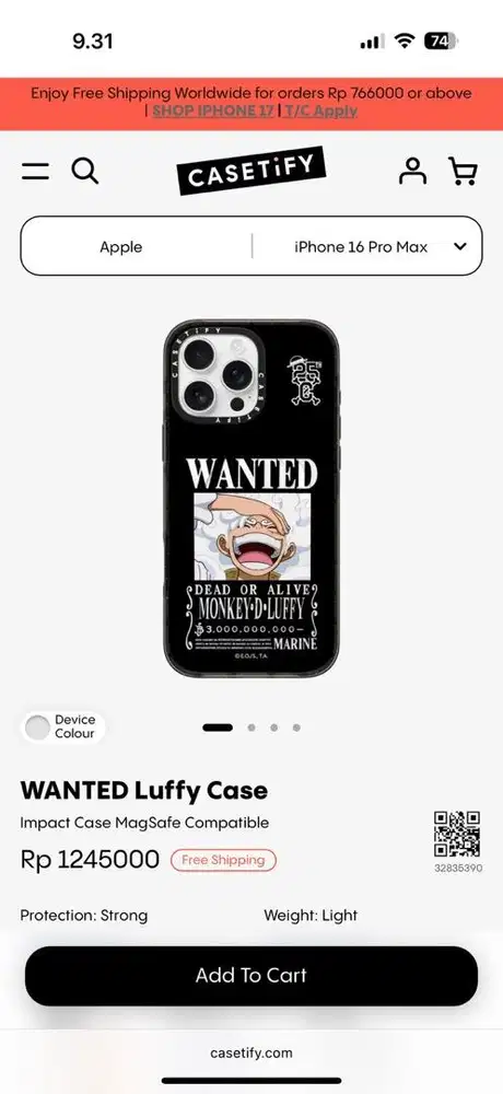 Casetify onepiece 16promax