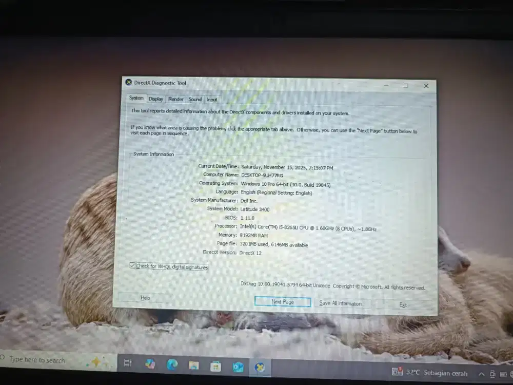 Laptop Dell Latitude 3400