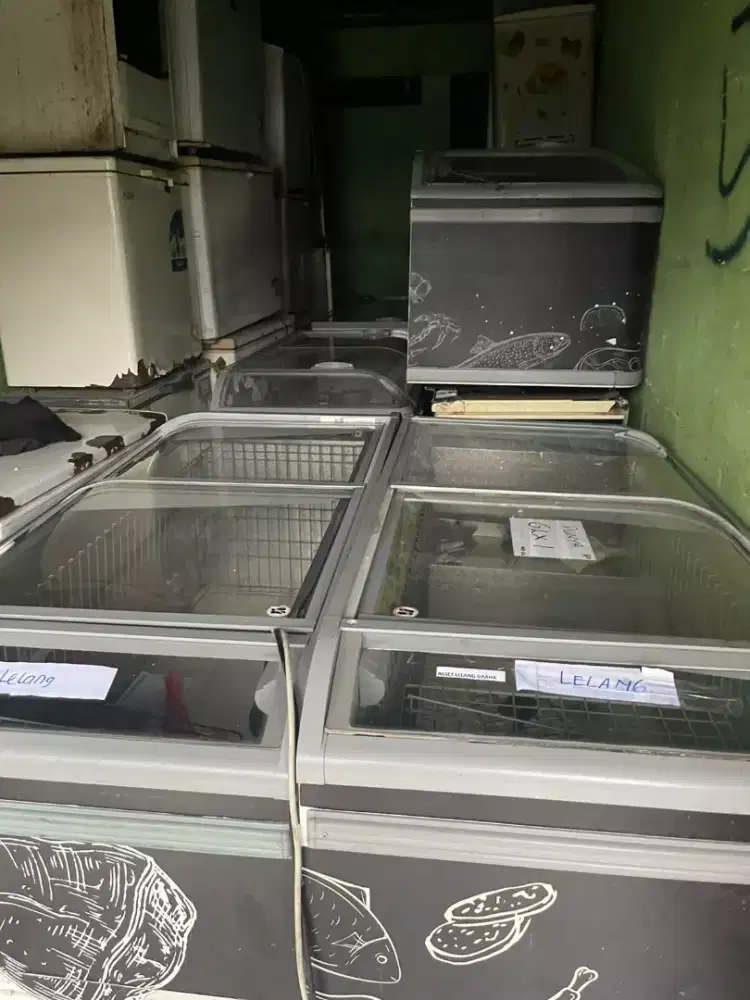 Jual borongan kulkas sleding kaca merk iarap