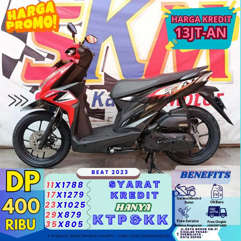 Dp 400rb kredit beat cbs 2023 bekas rasa baru