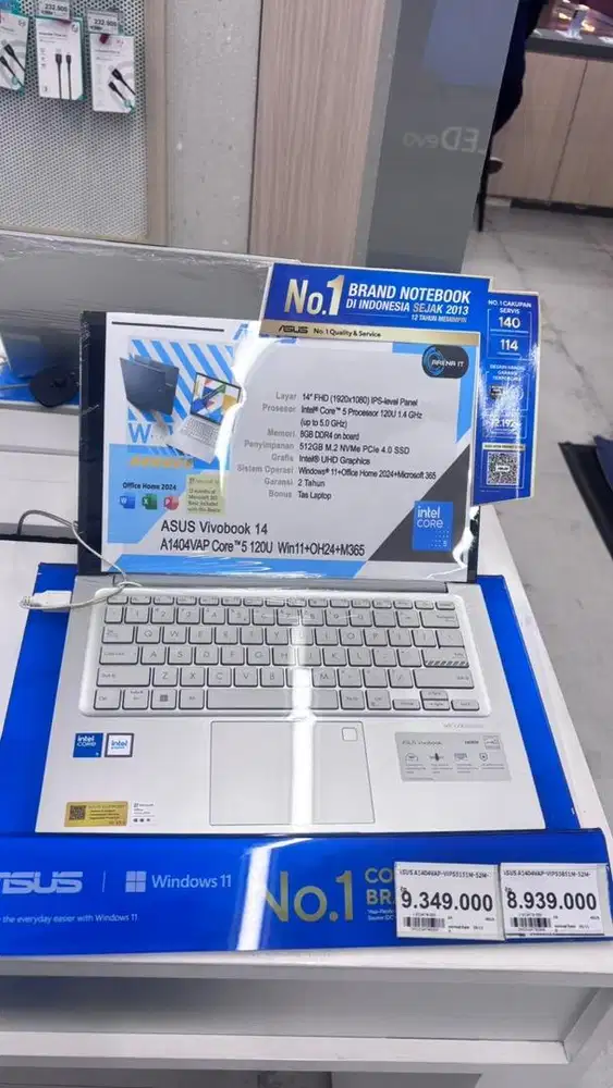 Asus vivobook intel core i5 8/512gb