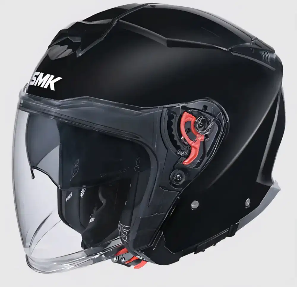 Helm SMK GTJ black fulset like new size M fit L double visor